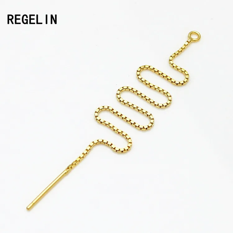 REGELIN 2 шт. 9 см/11,5 см Длина 925 пробы серебро фурнитуры ювелирных изделий линии Венеция цепи нитки серьги гвоздики DIY
