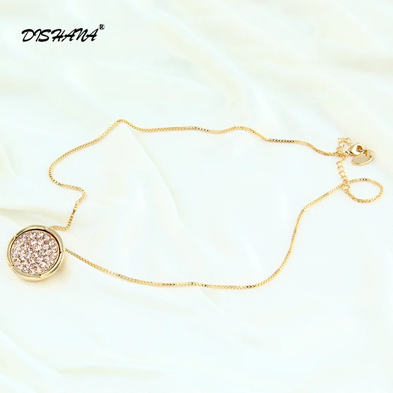 Новое модное великолепное ожерелье Стразы с цепочкой чокер золотого цвета