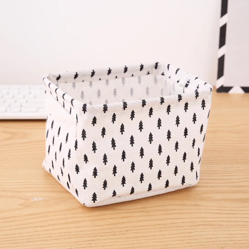 ONEUP корзина для хранения DIY настольный органайзер для Складывания Белья коробка для хранения игрушек разное нижнее белье косметический Органайзер корзина для белья - Цвет: Small Tree