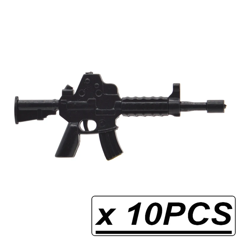 CPJ30081 M4A1 10 шт./лот WW2 военное оружие MP5KS армии Книги об оружии M249 SG552-S M4A1 M14A часть строительные блоки аксессуары игрушки для детей - Цвет: CPJ30081 M4A1