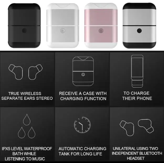 M1T наушники вкладыши TWS с V5.0 мини Беспроводной Bluetooth X2 стерео Бизнес In Ear Наушники С