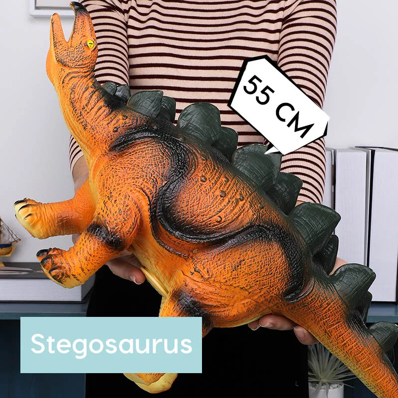 Stegosaurus S500-3 68см модель динозавра большой размер Акула пластиковые куклы тираннозавр рекс Велоцираптор Юрский Мир парк динозавр - Цвет: Stegosaurus S500-3