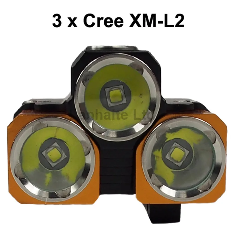 TrustFire TR D018 3 x Cree XM L2 U3 светодиодный 2300 Lumens 4 Mode Bike светильник с набором батарей|light
