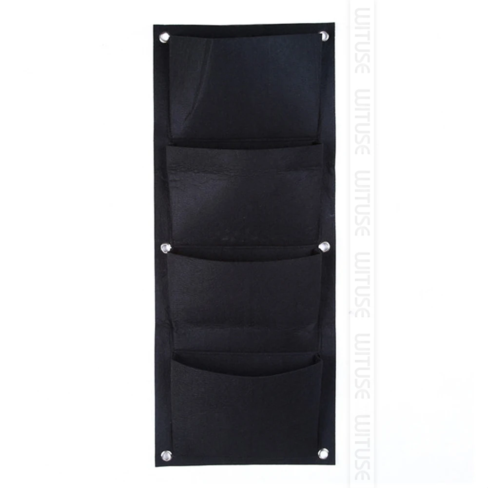 black 4 pockets 4/18/36 карманы Висячий Сад посадки сумки зеленой стены цветок сеялки Стены Вертикальный садовый рассада, инструменты для - Цвет: black 4 pockets