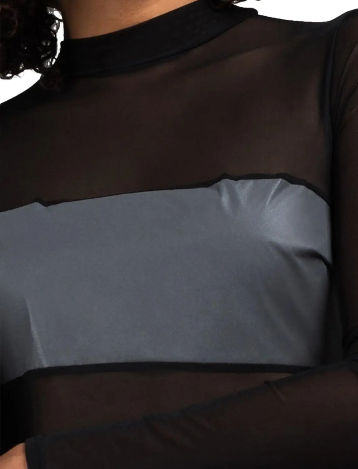 Сексуальные прозрачные костюмы для тела шорты с длинным рукавом светоотражающий