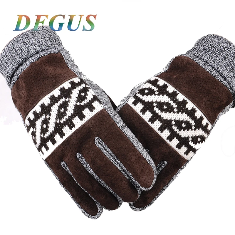 Brand Genuine Leather Gloves Winter Guantes Touch Screen Warm Sheepskin Men for Women | Аксессуары для одежды