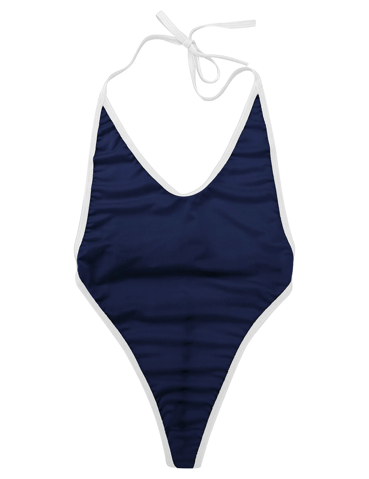 Сексуальное женское нижнее белье с лямкой на шее высоким вырезом самозавязкой