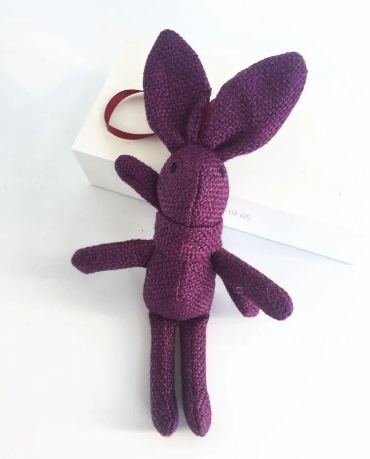 purple Детская комната настенный декоративный тканевый ремесло милый кролик брелок для ключей кролик подарок на день рождения для друга кролик кукла подвеска для кроватки - Цвет: purple