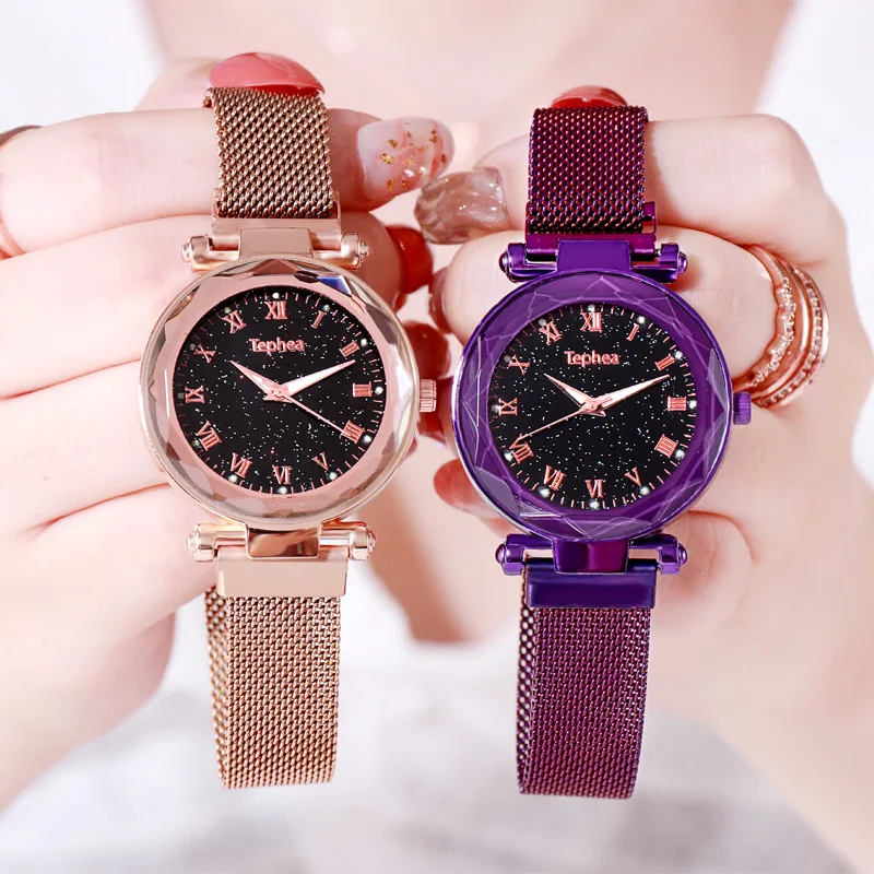 Женские наручные часы 2019 женские из розового золота полностью стальные для