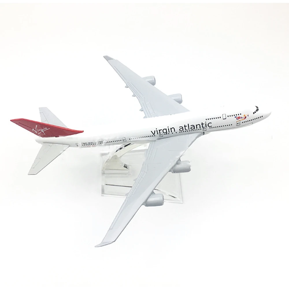 1/400 весы летательный аппарат B747 Virgin Atlantic 16 см сплав самолет Boeing 747 модель игрушки