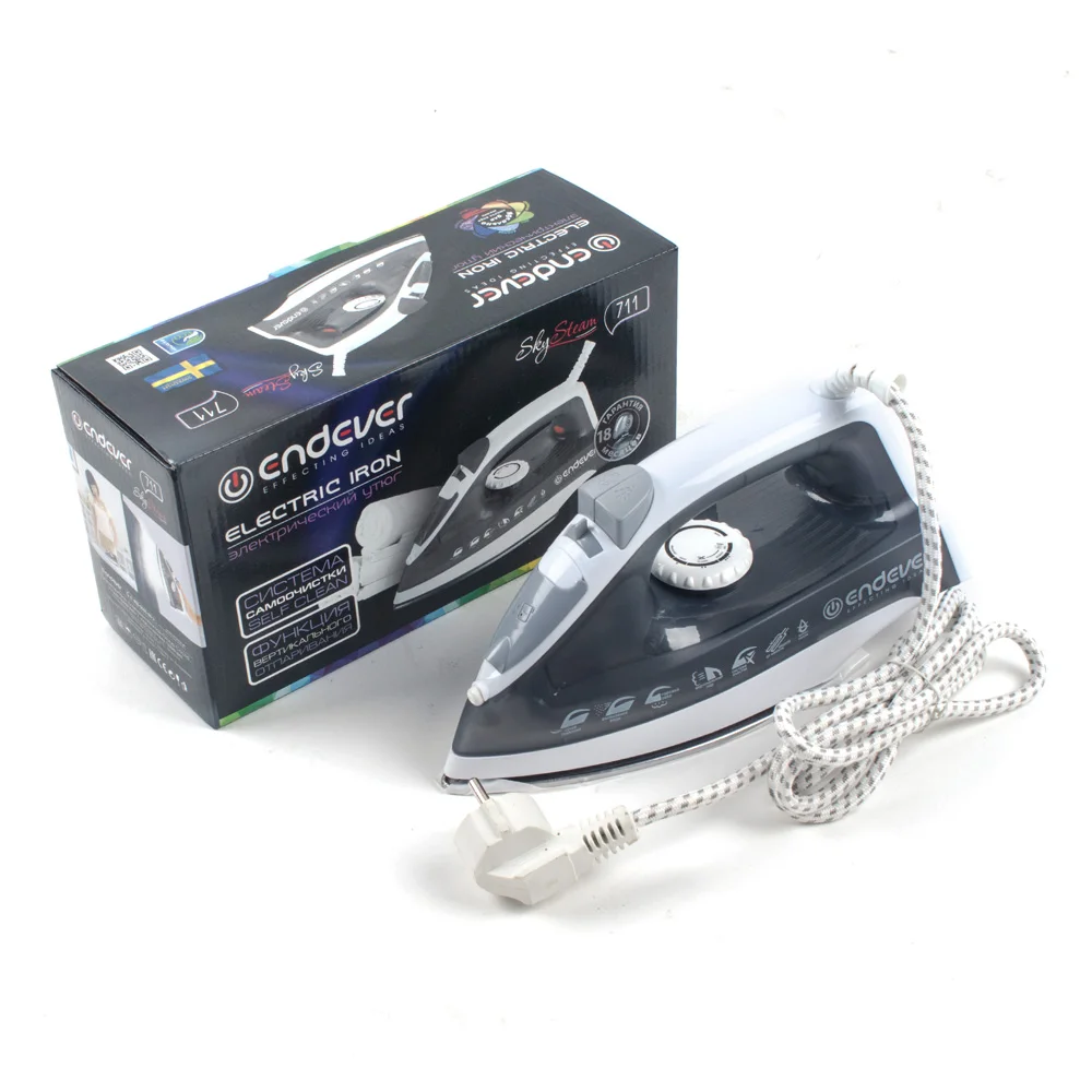 Паровой утюг Endever SkySteam 711 (Мощность 1600 Вт паровой удар 130 г/мин стальная подошва
