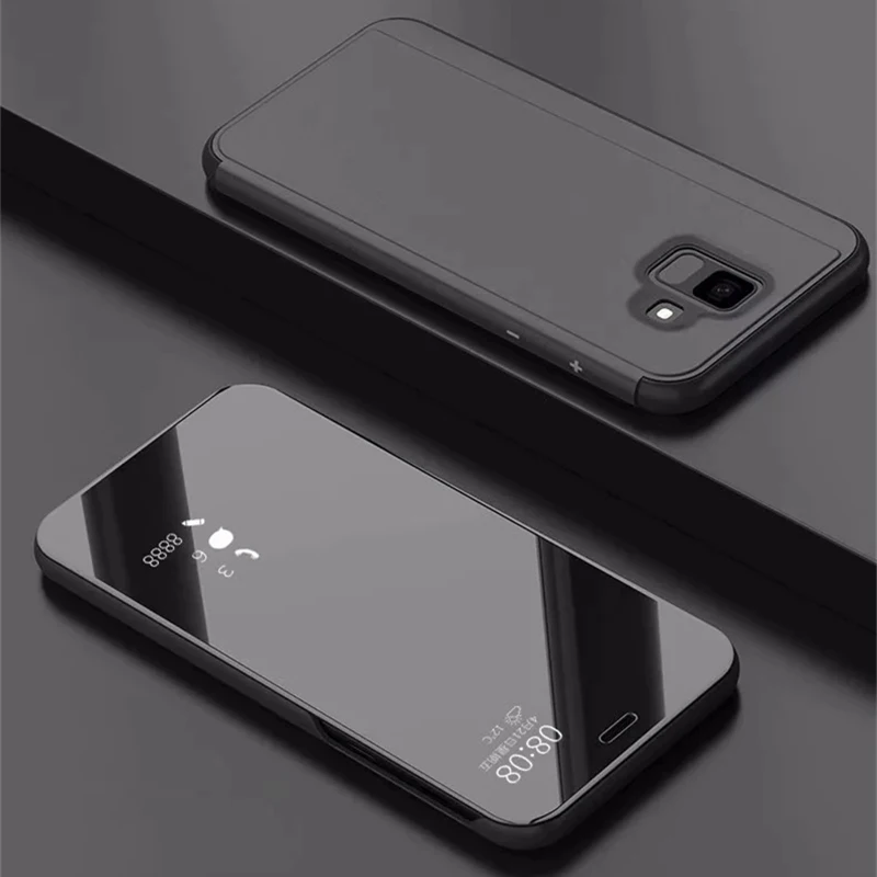Черный Прозрачный зеркальный чехол из поликарбоната для Xiaomi 5C 5X6 6X8 SE Pocophone F1 Max3 Note 3 Mix2 на Redmi Note 4X5 5 Plus 6 Pro 6A S2 - Цвет: Черный