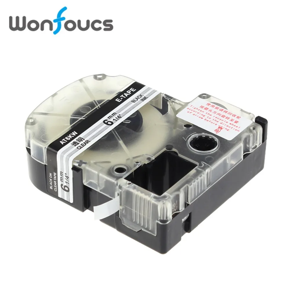 4PK совместимый Epson Kimji лейбл лент 6 мм 18 ss6 кВт SS9 SS12 SS18 черная на белой ленте для