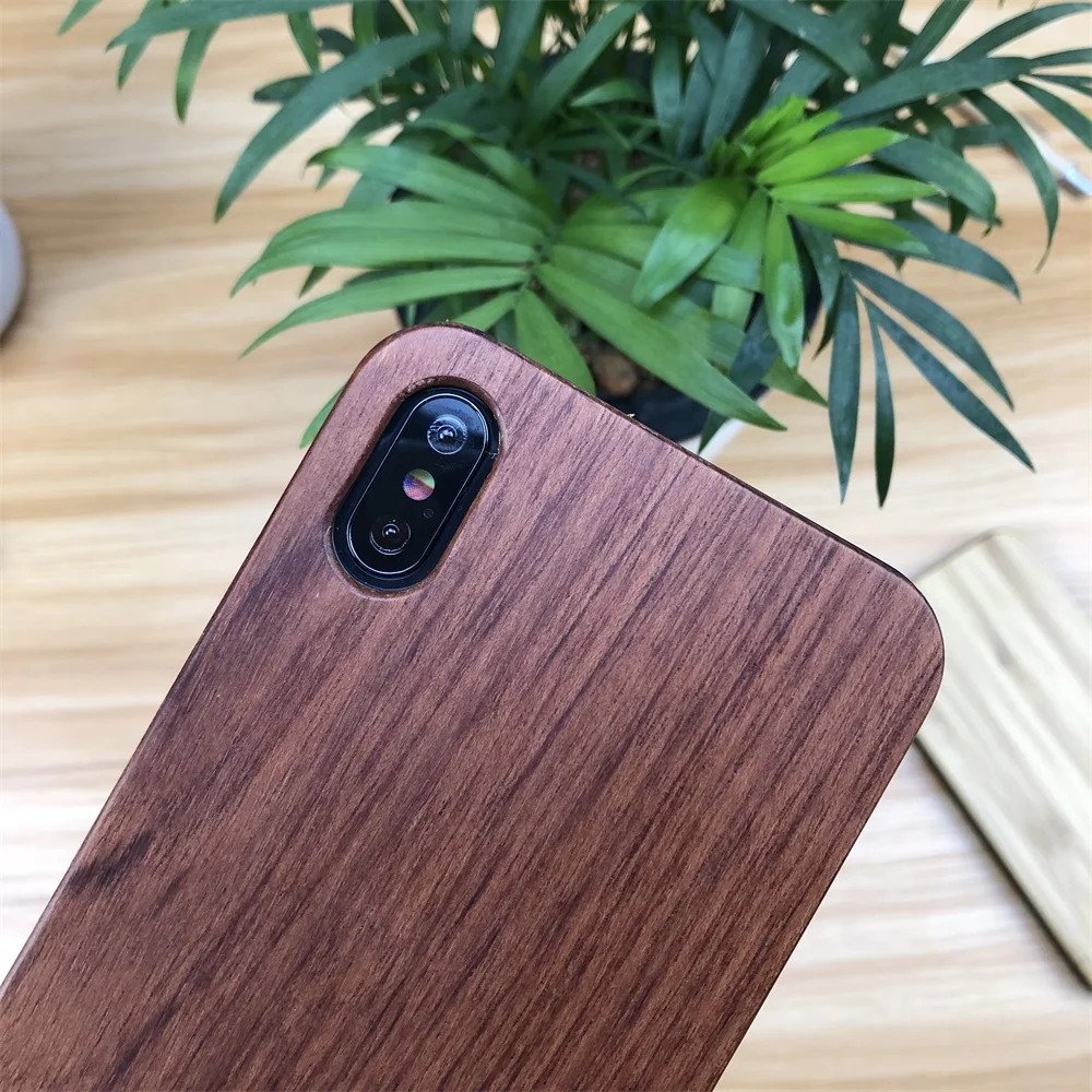 Чехол для телефона из натурального дерева iPhone XS Max X 7 8 6 6S Plus роскошный силиконовый