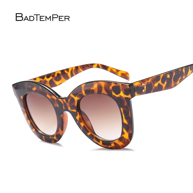 Badtemper Великолепные женские крупные солнцезащитные очки Пластик повседневная