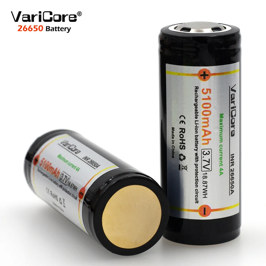 3 шт. VariCore защиты 26650 5100mAh 7 V литий ионная Перезаряжаемые Батарея с печатной платой