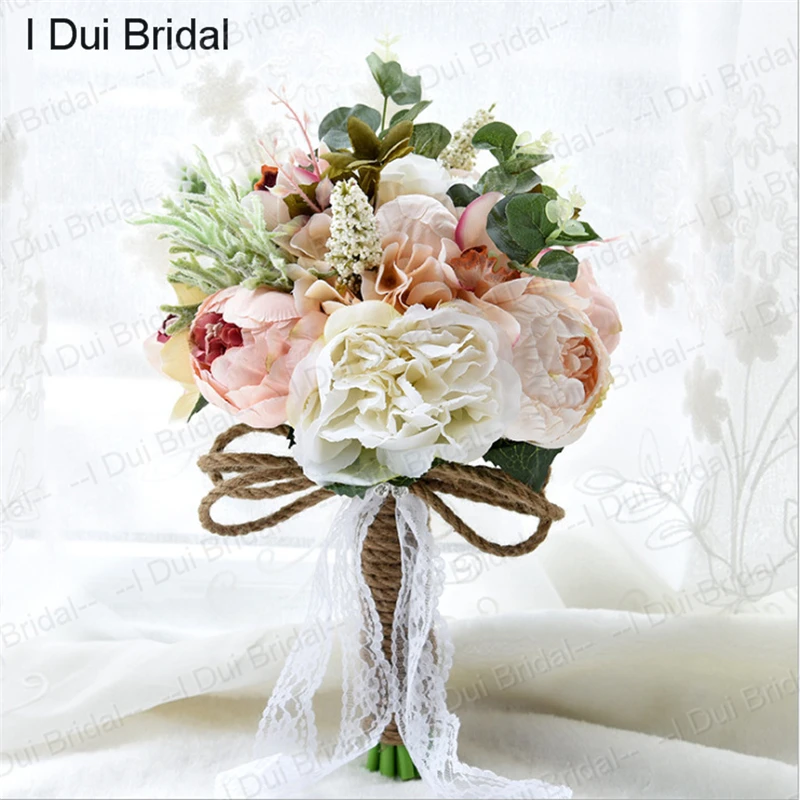 Простой букет для свадьбы розовый цвета слоновой кости | Свадьбы и торжества