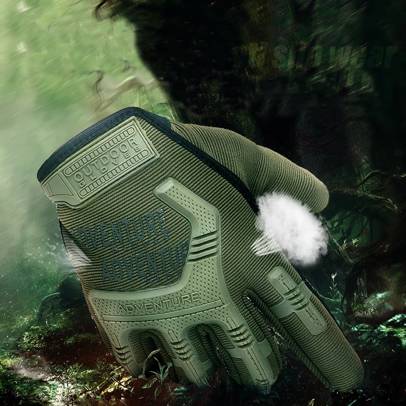 Противоскользящие мужские страйкбольные тактические боевые перчатки для