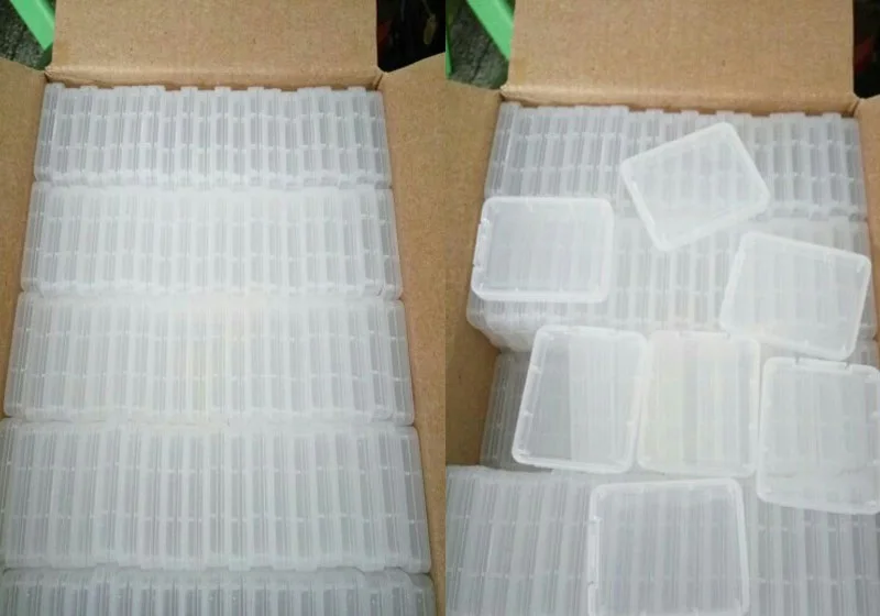 

1000pcs Protection Case Card Container Memory Card Boxs CF Card Tool Plastic Transparent Storage Easy To Carry