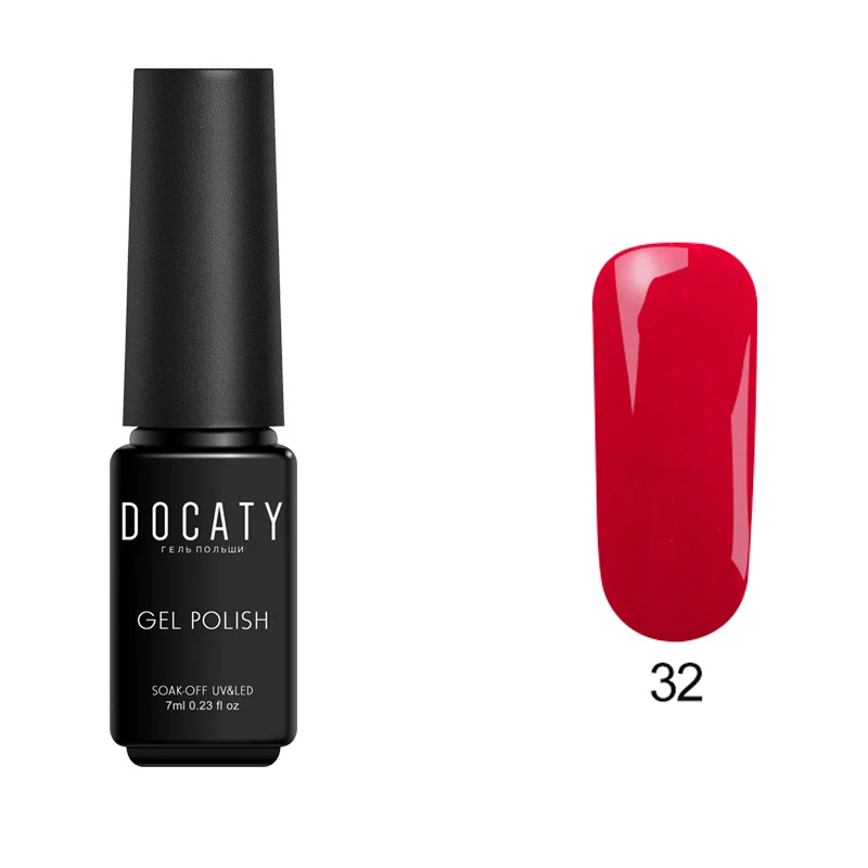 Docaty УФ-гель для ногтей Lucky color Nail Art Sugar Effect Soak Off 7 мл мерцающий блеск Полупостоянный