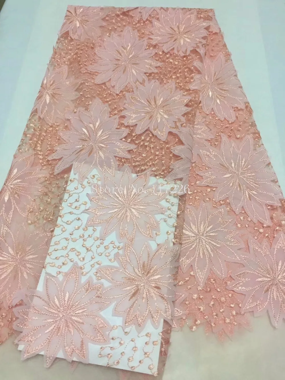 

Nice colors Top selling embroidered tulle lace fabric JRB-110902 with fashion design