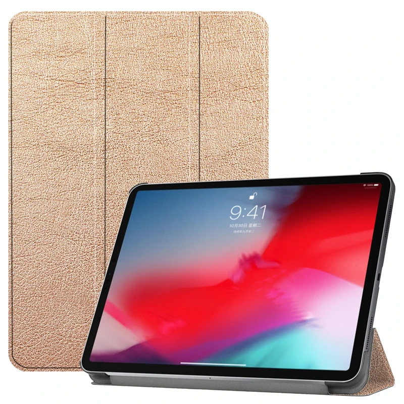 

Ультратонкий трехслойный чехол из искусственной кожи с подставкой для iPad pro 11 дюймов 2018 функции сна
