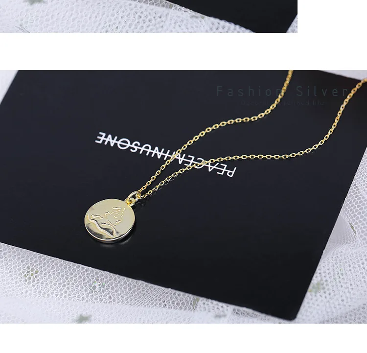 Колье argent 925 pendule розовое золото ожерелье с подвеской colgante pendulos plata de ley 925 Подвески Ювелирные изделия изготовление neckless
