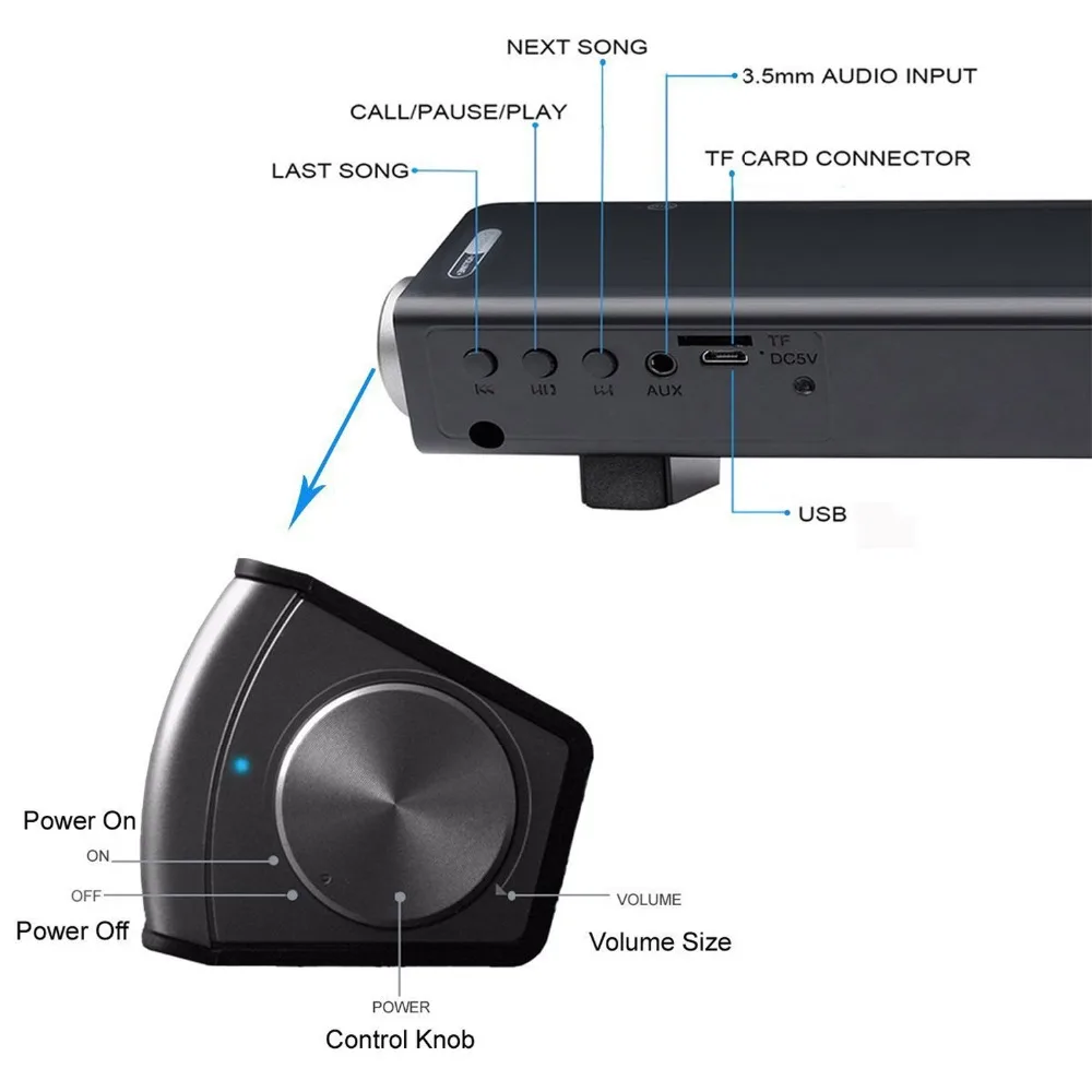 Портативные bluetooth колонки PUZHIJIE с Wi Fi поддержка дистанционного управления MP3 TF