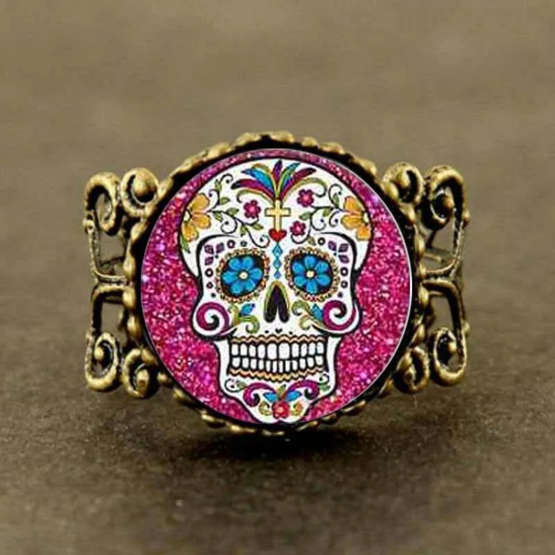 Сахарный Череп фильм Джек Скеллингтон кольцо стимпанк ювелирные изделия подарок