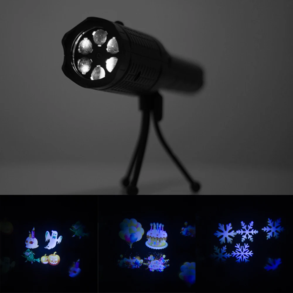 Светодиодный проектор свет лужайки с 4 шт. красочные гобо карты пейзаж Штатив для