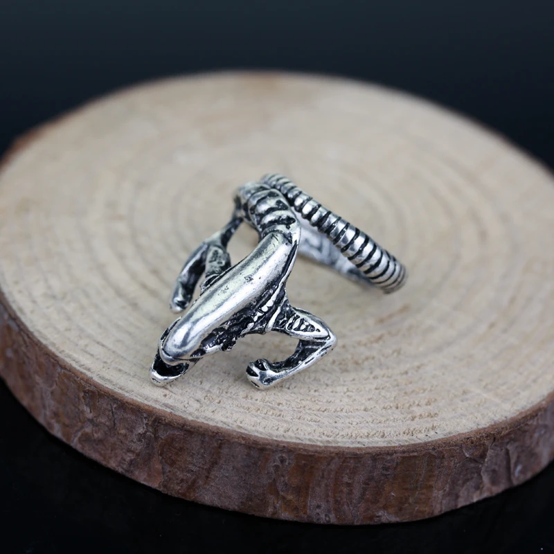 Уникальные фильмы Alien кольцо в стиле фильма &quotхищник&quot Готический Pewter Baby кольца