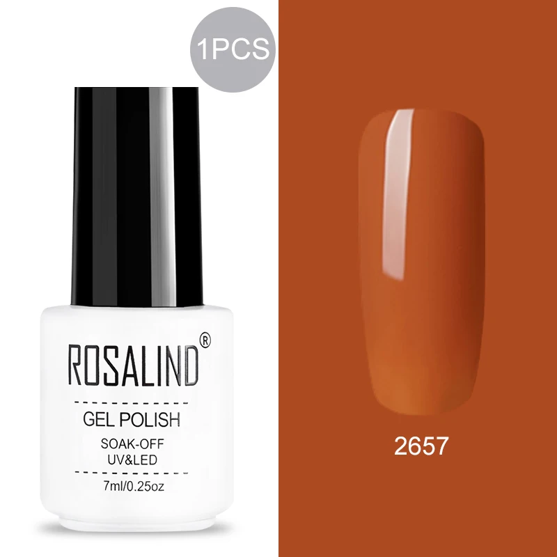 2657 ROSALIND Гель-лак для ногтей полигелевый лак Гибридный Полупостоянный УФ-лак для маникюра верхнее Базовое покрытие грунтовка Гель-лак для ногтей Laquer - Цвет: 2657