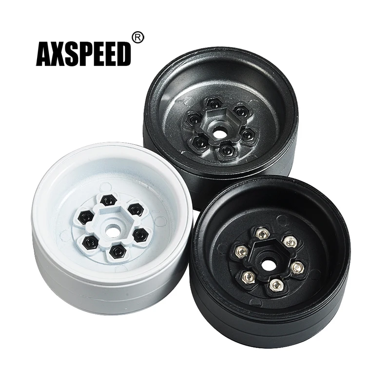 AXSPEED 1/4 шт. обод колеса из металлического сплава 1 9 дюйма Beadlock для 1/10 RC Crawler Axial SCX10