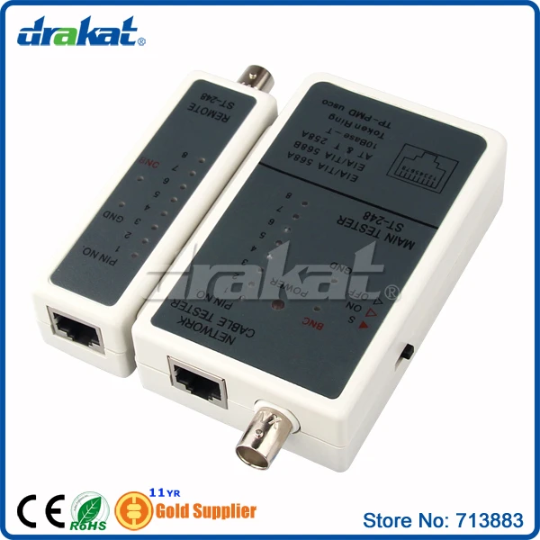 Lan RJ45 и коаксиальный кабельный тестер (ST 248)|coaxial cable tester|cable testerlan rj45 |