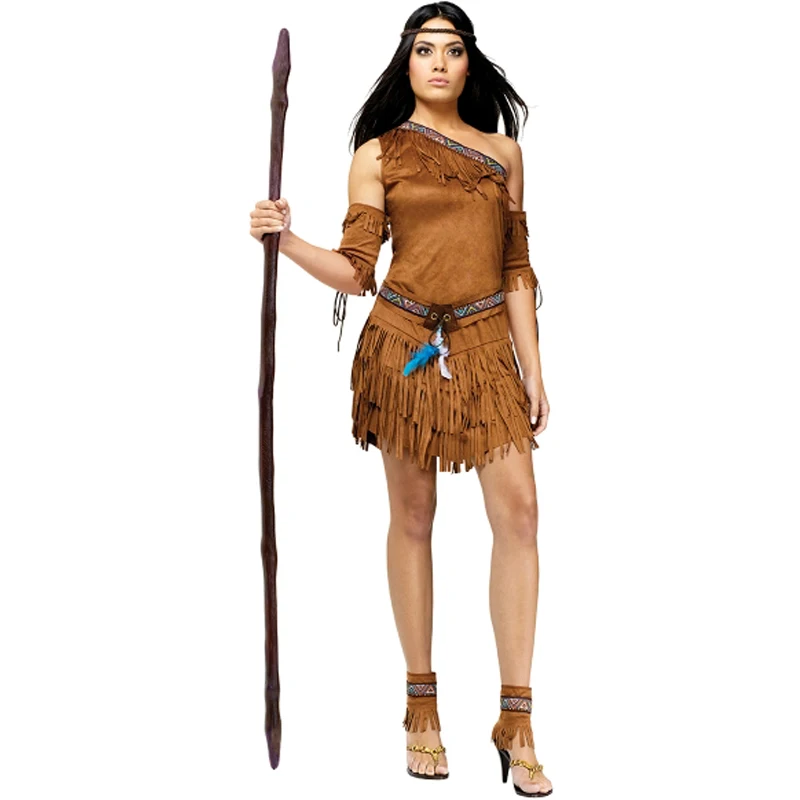 Новая индийская униформа для Хэллоуина карнавальный костюм Pocahontas нарядное