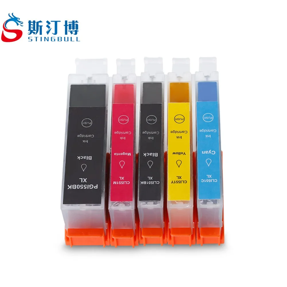 5 шт. картриджи для Canon PIXMA IP7250 IP8750 IX6850 MG5450 MG6350 MG7150 MX725 MX925 с чипом|Чернильные