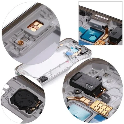 Новая средняя рамка Корпус ободок Камера Обложка для Samsung Galaxy S5 SV i9600 G900 чехол