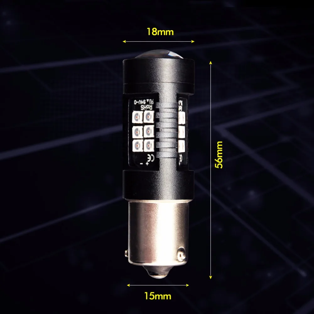2 шт. светодиодсветодиодный лампы PY21W BAU15S 1156 21 SMD|car light|car amber lightslight 24v |