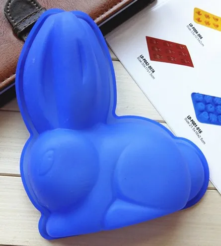 Free Shipping Food single rabbit shape silicone mold baking oven microwave sushi rice mold16 * 14 3.5CM |