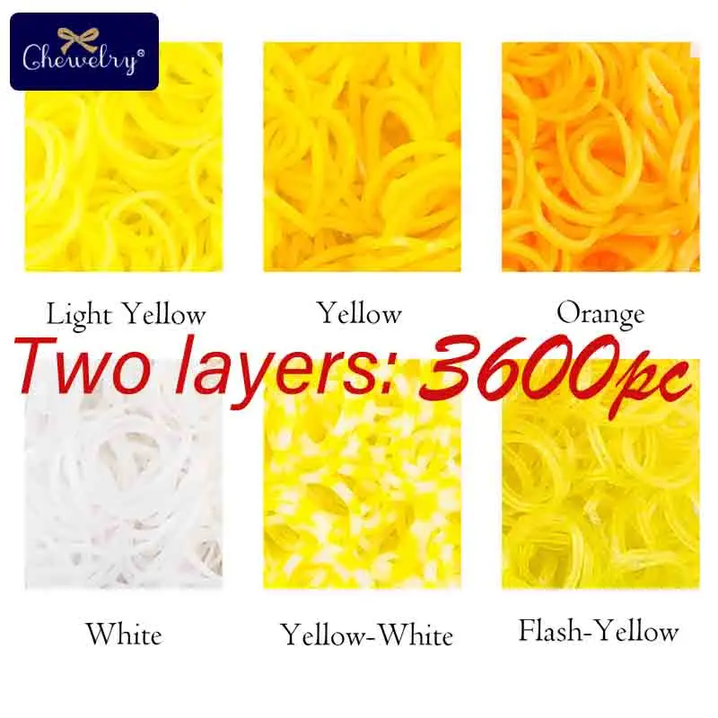 style-10 3600 шт. радужные резиновые ткацкие ленты DIY эластичный игрушечный браслет плетение для маленьких девочек косички аксессуары для волос Детский Рождественский подарок - Цвет: style-10