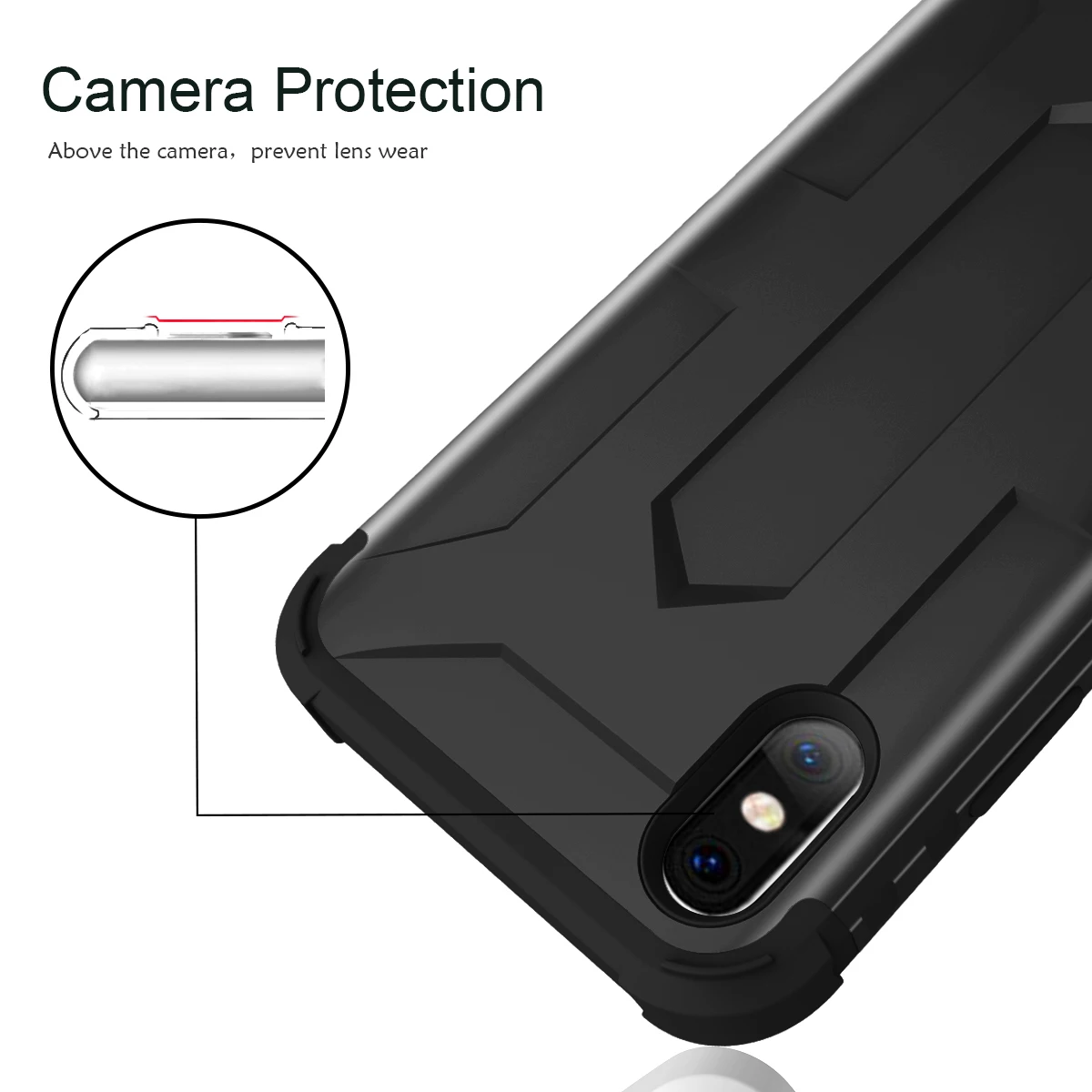 Для iPhone X XS 7 8 Plus противоударные чехлы для телефонов Мягкий силикон + жесткий