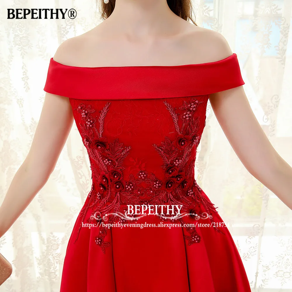 BEPEITHY длинное вечернее платье с открытыми плечами кружевной топ короткими