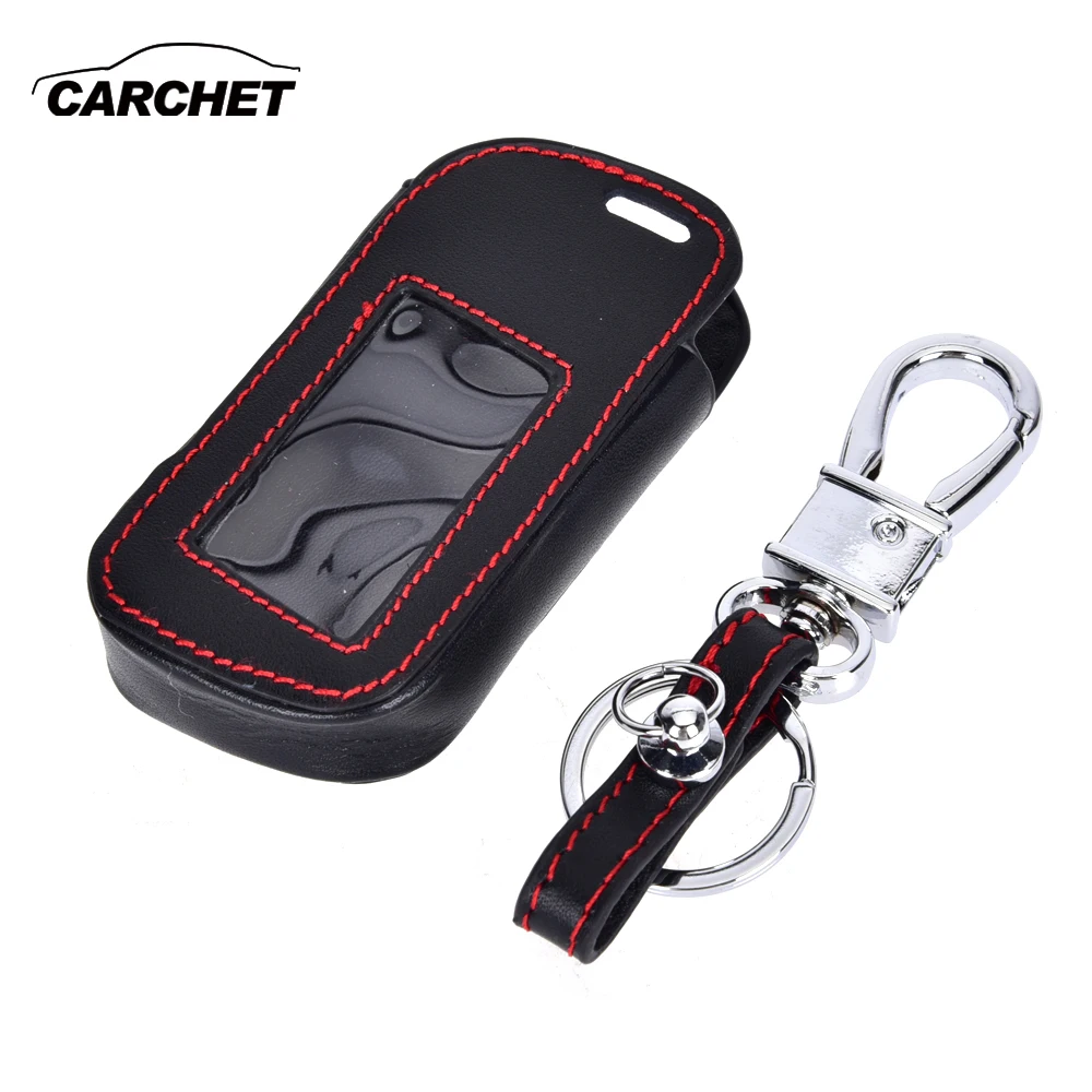 CARCHET Key Case for Car New A93 Leather For Starline A63 Alarm Remote Controller LCD Keychain Cover Car-styling | Автомобили и