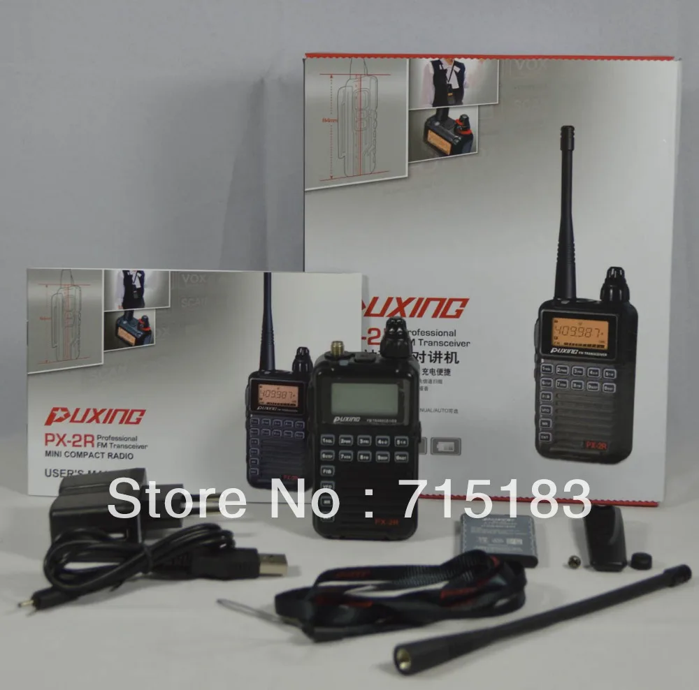 Обновленная версия Puxing PX-2R PX VHF136-174MHZ TX &amp RX + UHF400-470MHz FM приемопередатчик с