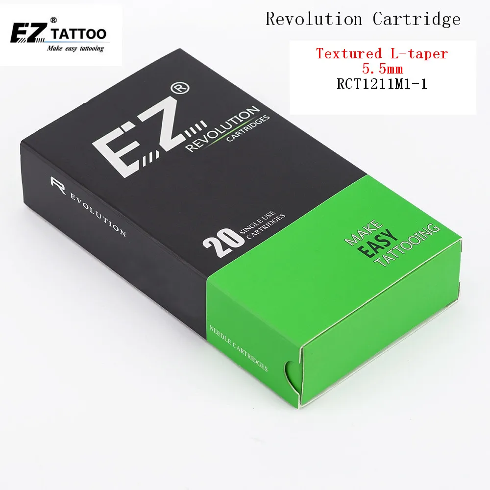 

RCT1211M1-1 EZ Revolution Cartridge Tattoo Needles Magnum Textured L-Taper (5.5 mm) Compatible with Cartridge Tattoo Machines