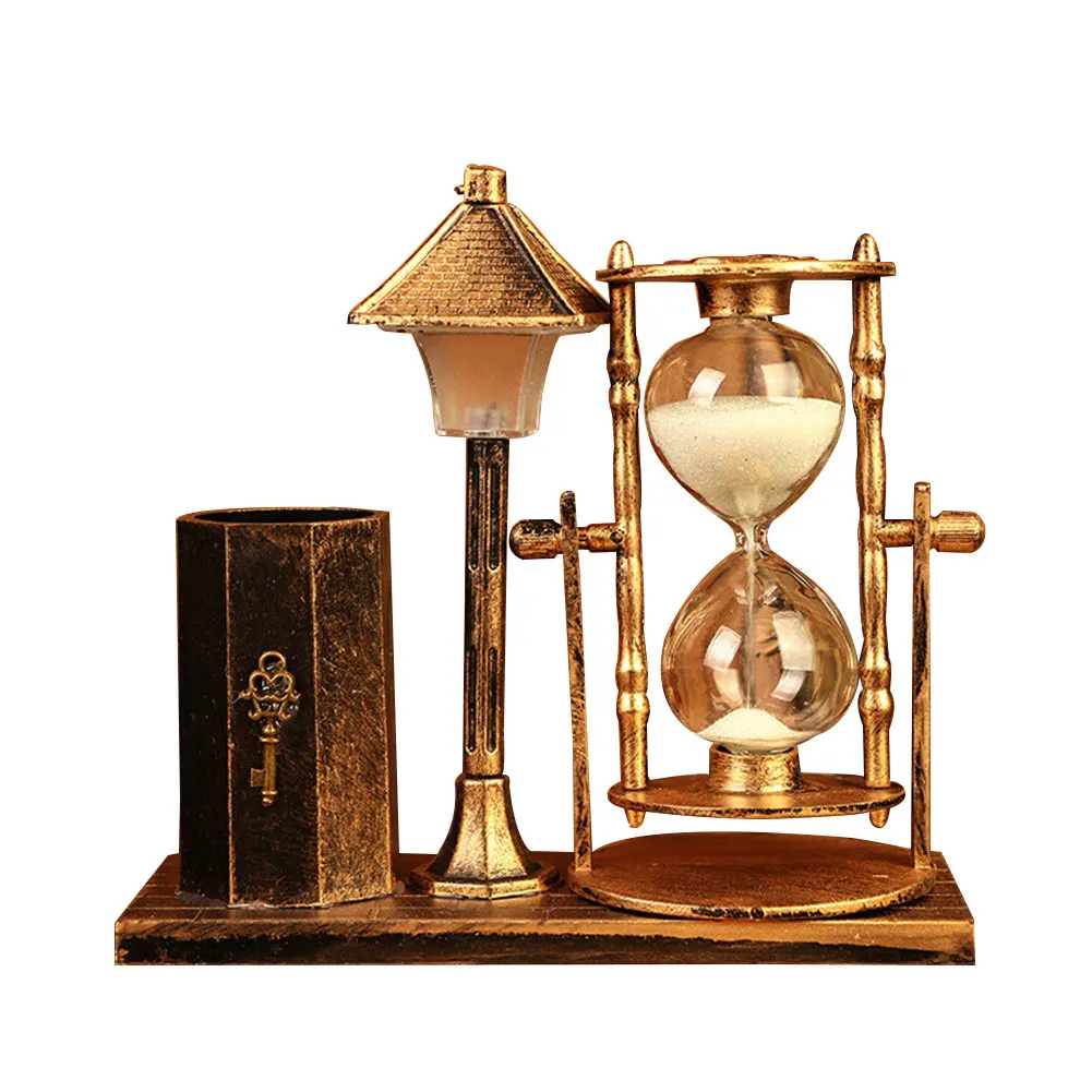 СВЕТОДИОДНЫЙ ночник в стиле ретро с песочным стеклом настольная лампа виде башни