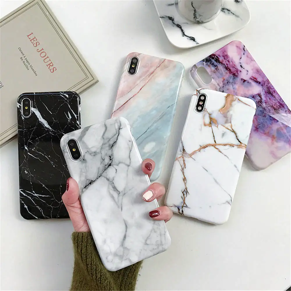 Moskado Роскошный Мраморный чехол для iPhone XS Max 7 8 6 6S Plus X XR XS гранитный камень текстура чехол для телефона мягкий IMD силиконовый чехол