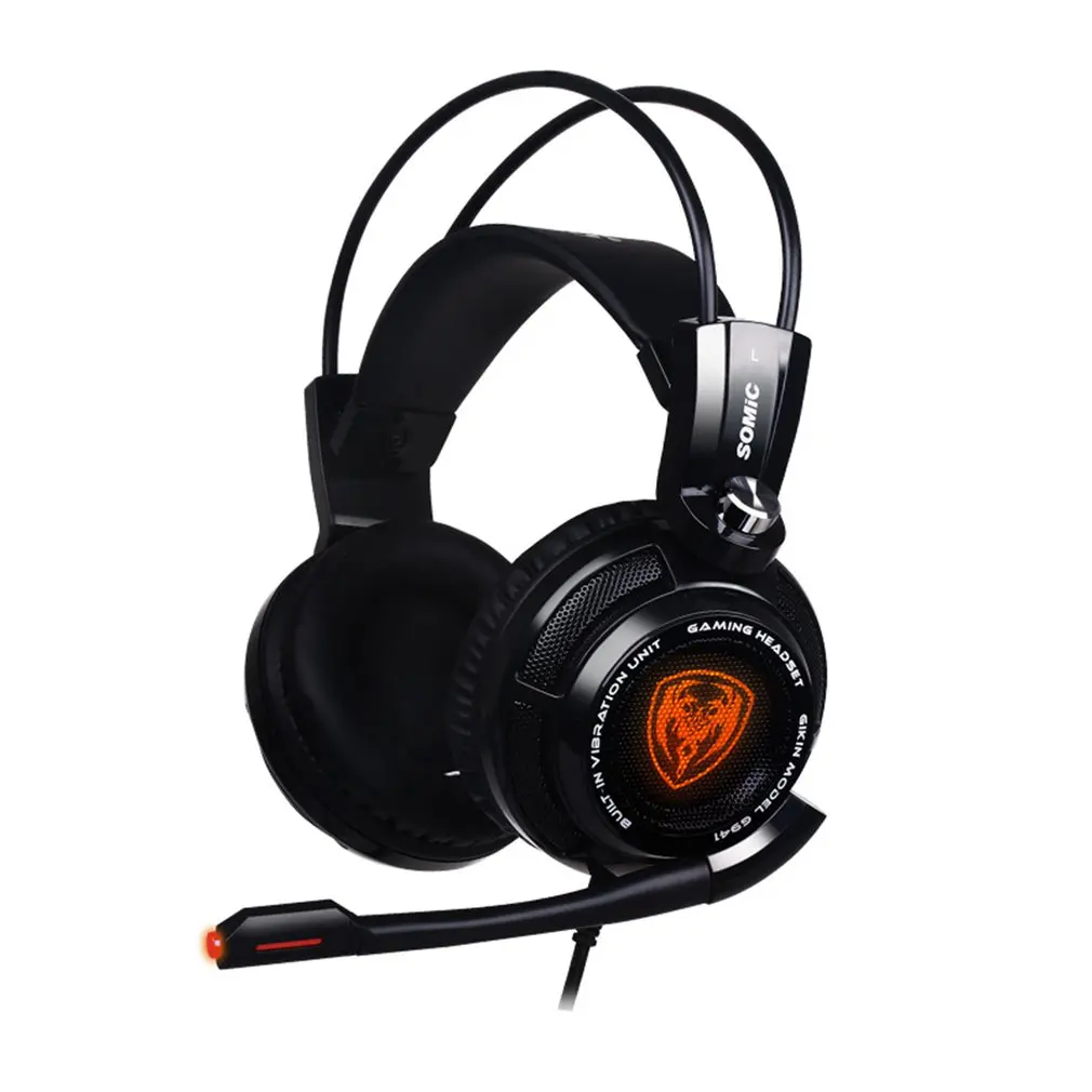 Somic G941 с креплением на голову 7,1-Channel Game Esports гарнитура для ноутбука настольная гарнитура унисекс с шумоподавлением кабель управления