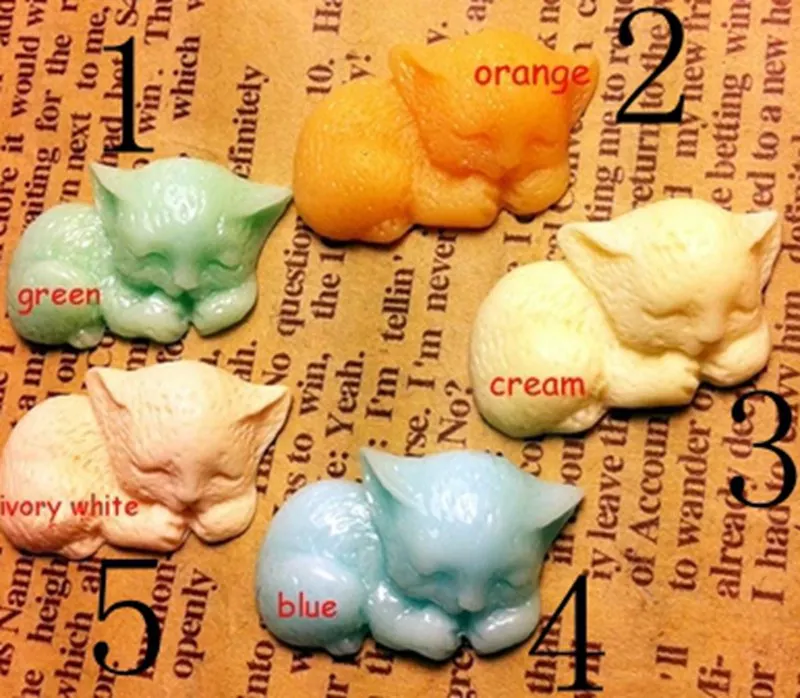 

48 шт./пакет, 5 цветов, дополнительные цветы для спящего кота, подходят для украшения телефона. 25*15 мм 004004120