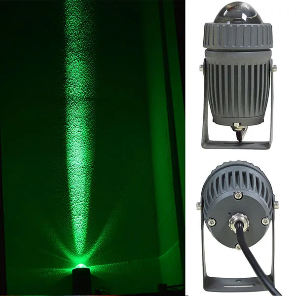 10 Вт Cree узкий угол Led газон свет красный/синий/зеленый/желтый/теплый белый пейзаж лампа для наружного здания моста садовое освещение - Испускаемый цвет: green